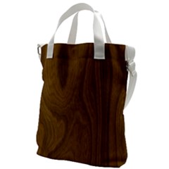 Dark Wood Panel Texture Canvas Messenger Bag by SpinnyChairDesigns