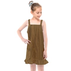 Dark Wood Panel Texture Kids  Overall Dress by SpinnyChairDesigns