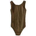 Dark Wood Panel Texture Kids  Cut-Out Back One Piece Swimsuit View1