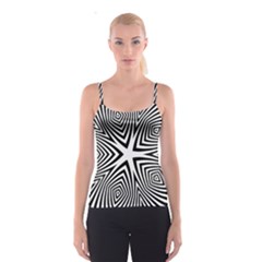 Abstract Zebra Stripes Pattern Spaghetti Strap Top by SpinnyChairDesigns