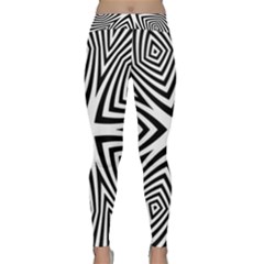 Abstract Zebra Stripes Pattern Classic Yoga Leggings by SpinnyChairDesigns