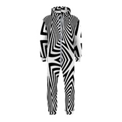 Abstract Zebra Stripes Pattern Hooded Jumpsuit (kids) by SpinnyChairDesigns