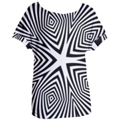 Abstract Zebra Stripes Pattern Women s Oversized Tee by SpinnyChairDesigns