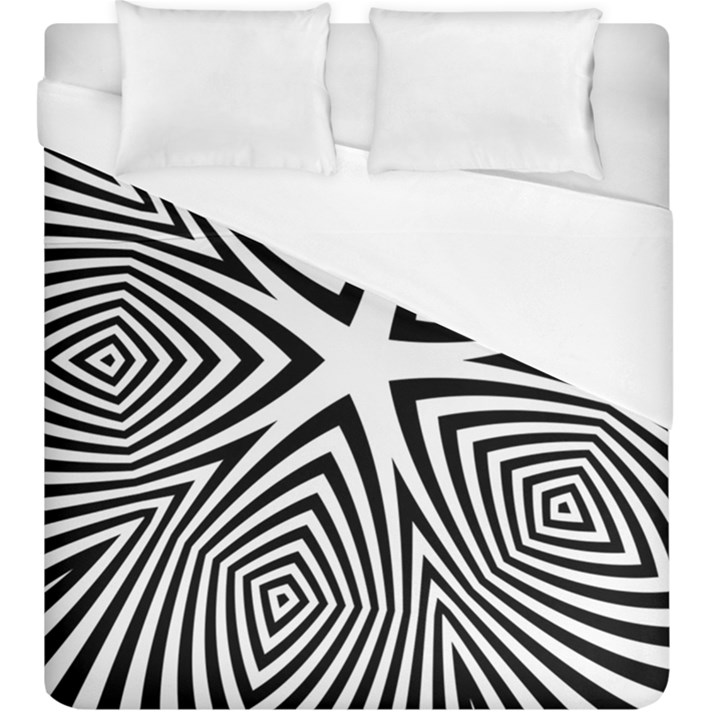 Abstract Zebra Stripes Pattern Duvet Cover (King Size)