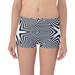 Abstract Zebra Stripes Pattern Reversible Boyleg Bikini Bottoms by SpinnyChairDesigns