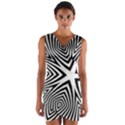 Abstract Zebra Stripes Pattern Wrap Front Bodycon Dress View1