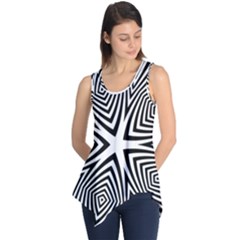 Abstract Zebra Stripes Pattern Sleeveless Tunic by SpinnyChairDesigns