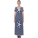 Abstract Zebra Stripes Pattern High Waist Short Sleeve Maxi Dress View1