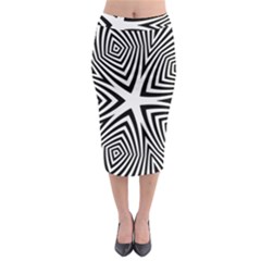 Abstract Zebra Stripes Pattern Midi Pencil Skirt by SpinnyChairDesigns