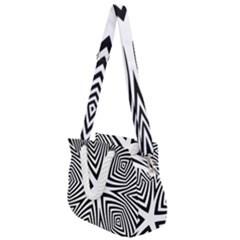 Abstract Zebra Stripes Pattern Rope Handles Shoulder Strap Bag by SpinnyChairDesigns