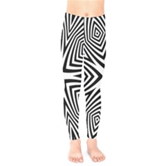 Abstract Zebra Stripes Pattern Kids  Leggings by SpinnyChairDesigns