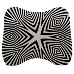 Abstract Zebra Stripes Pattern Velour Head Support Cushion by SpinnyChairDesigns