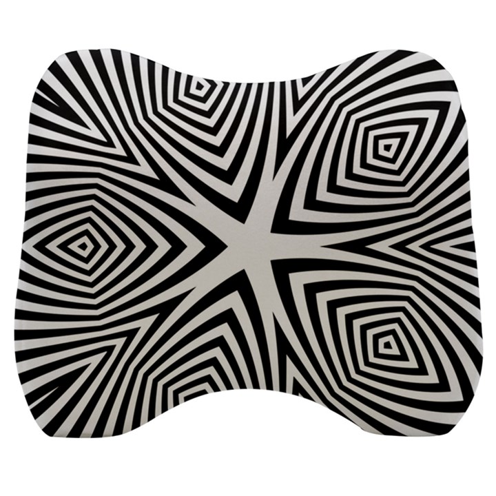 Abstract Zebra Stripes Pattern Velour Head Support Cushion