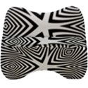 Abstract Zebra Stripes Pattern Velour Head Support Cushion View2