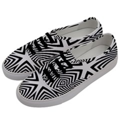 Abstract Zebra Stripes Pattern Men s Classic Low Top Sneakers by SpinnyChairDesigns