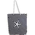 Abstract Zebra Stripes Pattern Full Print Rope Handle Tote (Large) View2