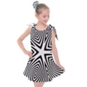 Abstract Zebra Stripes Pattern Kids  Tie Up Tunic Dress View1