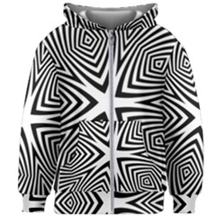 Abstract Zebra Stripes Pattern Kids  Zipper Hoodie Without Drawstring by SpinnyChairDesigns