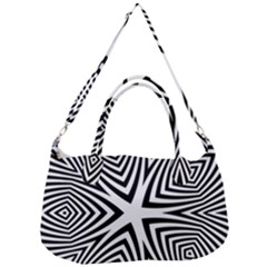 Abstract Zebra Stripes Pattern Removal Strap Handbag by SpinnyChairDesigns