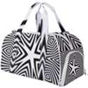 Abstract Zebra Stripes Pattern Burner Gym Duffel Bag View1