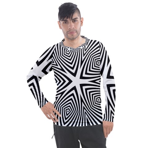 Abstract Zebra Stripes Pattern Men s Pique Long Sleeve Tee by SpinnyChairDesigns