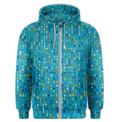 Aqua Blue Artsy Beaded Weave Pattern Men s Zipper Hoodie by SpinnyChairDesigns