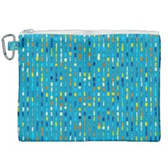 Aqua Blue Artsy Beaded Weave Pattern Canvas Cosmetic Bag (xxl)