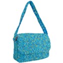 Aqua Blue Artsy Beaded Weave Pattern Courier Bag View1