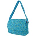 Aqua Blue Artsy Beaded Weave Pattern Courier Bag View2