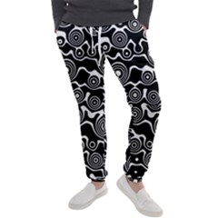 Abstract Black And White Bubble Pattern Men s Jogger Sweatpants by SpinnyChairDesigns