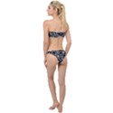 Abstract Black and White Bubble Pattern Classic Bandeau Bikini Set View2