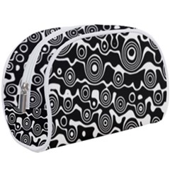 Abstract Black And White Bubble Pattern Makeup Case (large) by SpinnyChairDesigns