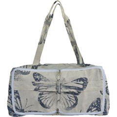 Vintage Ink Stamp On Paper Monarch Butterfly Multi Function Bag by SpinnyChairDesigns