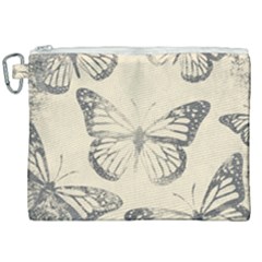 Vintage Ink Stamp On Paper Monarch Butterfly Canvas Cosmetic Bag (xxl) by SpinnyChairDesigns