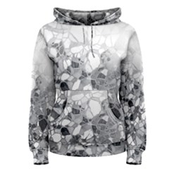 Black And White Abstract Mosaic Pattern Women s Pullover Hoodie by SpinnyChairDesigns