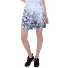 Black And White Abstract Mosaic Pattern Tennis Skirt