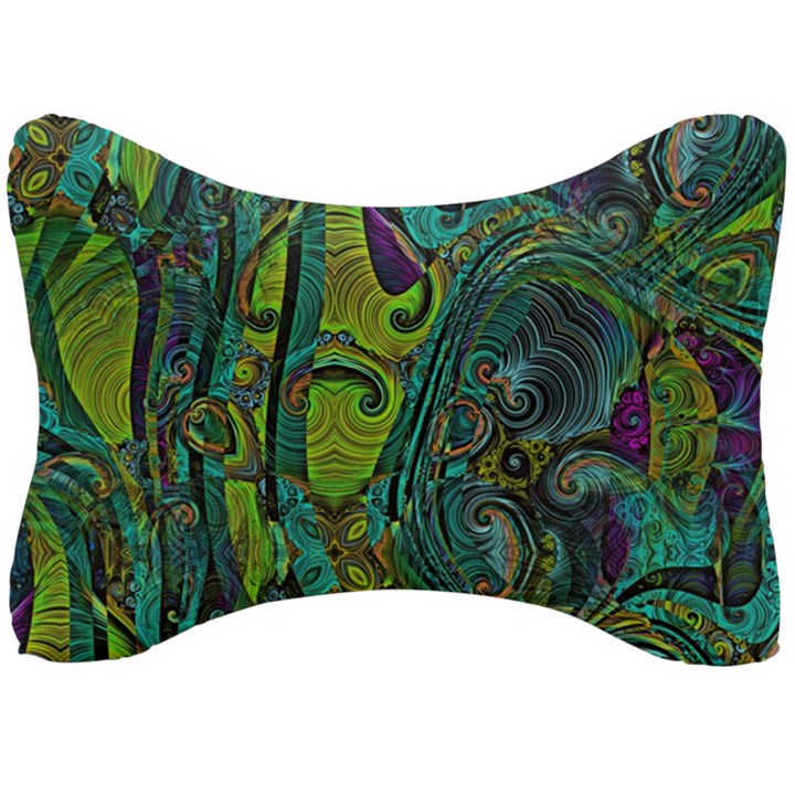 Jungle Print Green Abstract Pattern Seat Head Rest Cushion