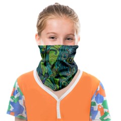 Jungle Print Green Abstract Pattern Face Covering Bandana (kids)