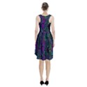 Purple Teal Abstract Jungle Print Pattern Racerback Midi Dress View2