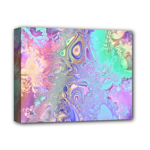 Pastel Marble Paint Swirl Pattern Deluxe Canvas 14  X 11  (stretched) by SpinnyChairDesigns