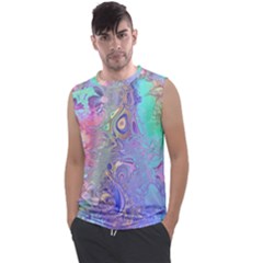 Pastel Marble Paint Swirl Pattern Men s Regular Tank Top