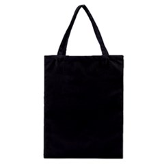 Plain Black Solid Color Classic Tote Bag by FlagGallery