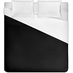 Plain Black Solid Color Duvet Cover (king Size) by FlagGallery