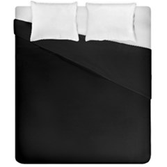 Plain Black Solid Color Duvet Cover Double Side (california King Size) by FlagGallery