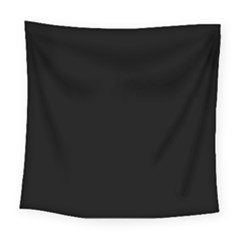 Plain Black Solid Color Square Tapestry (large) by FlagGallery