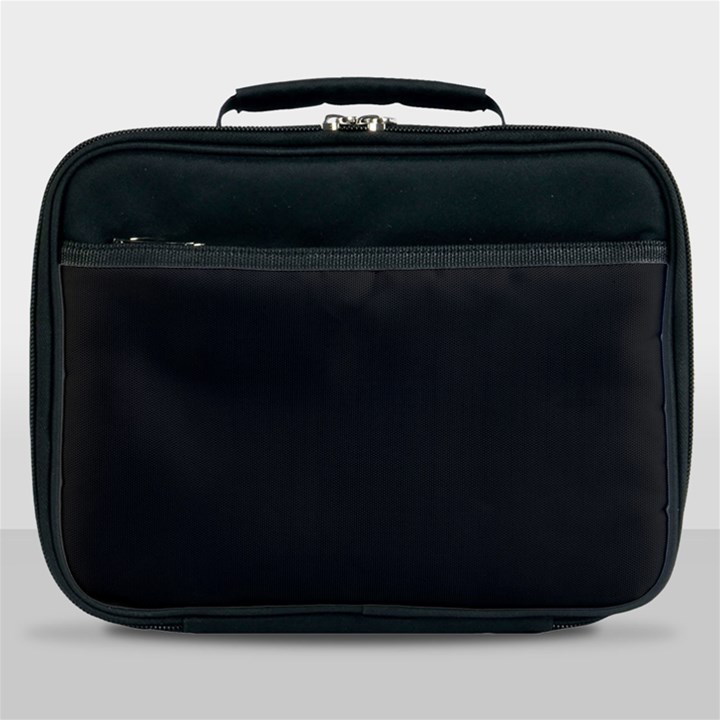 Plain Black Solid Color Lunch Bag