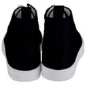 Plain Black Solid Color Women s Mid-Top Canvas Sneakers View4