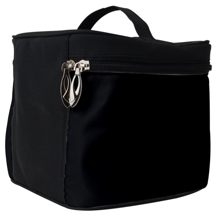 Plain Black Solid Color Make Up Travel Bag (Big)