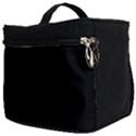 Plain Black Solid Color Make Up Travel Bag (Big) View2