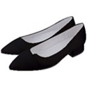 Plain Black Solid Color Women s Block Heels  View2